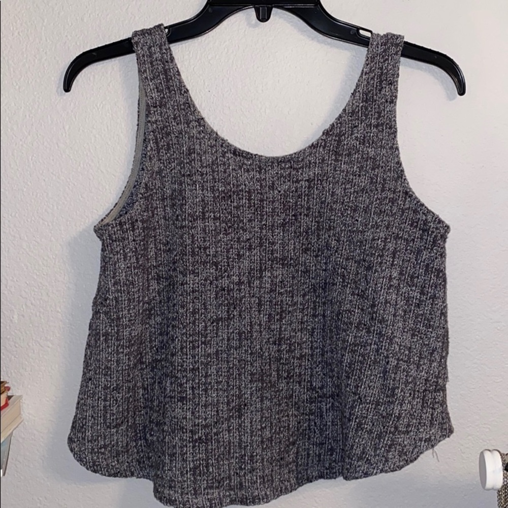 Cozy Knitted Gray Tank Top